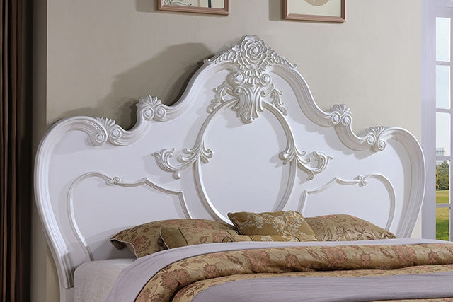 Roselli Bed Chrome & White